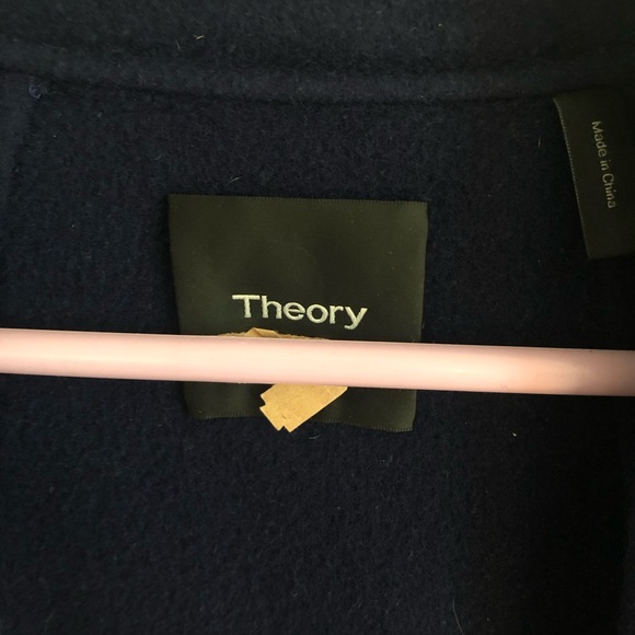 GUC Theory Clairene Shawl Jacket Wool Blue M - Picture 4 of 7